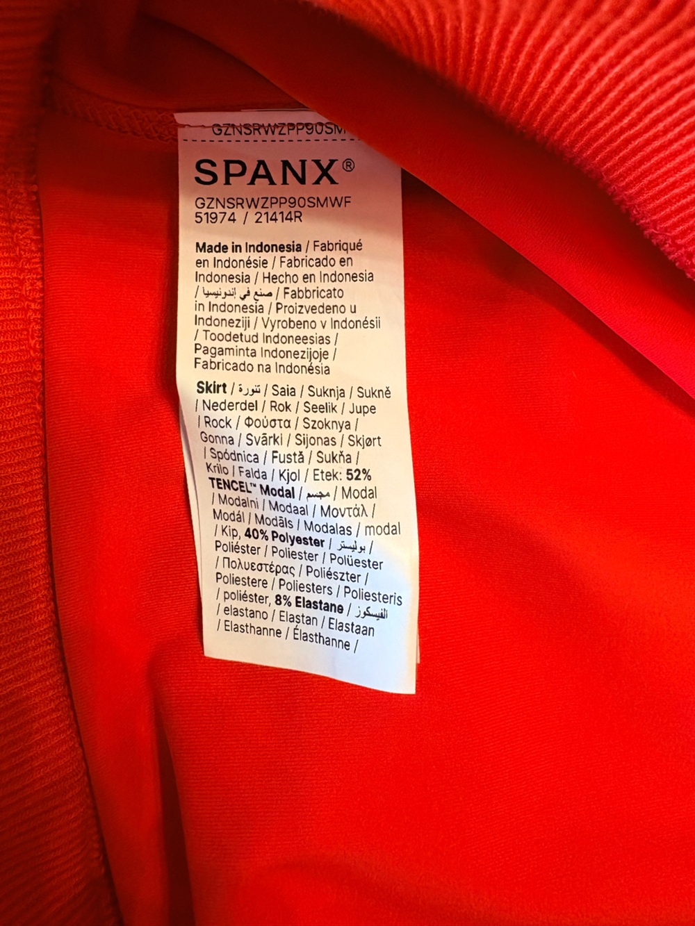 SPANX Women’s AirEssentials Pique Skort in Poppy Size 1X. NWT - Picture 6 of 8